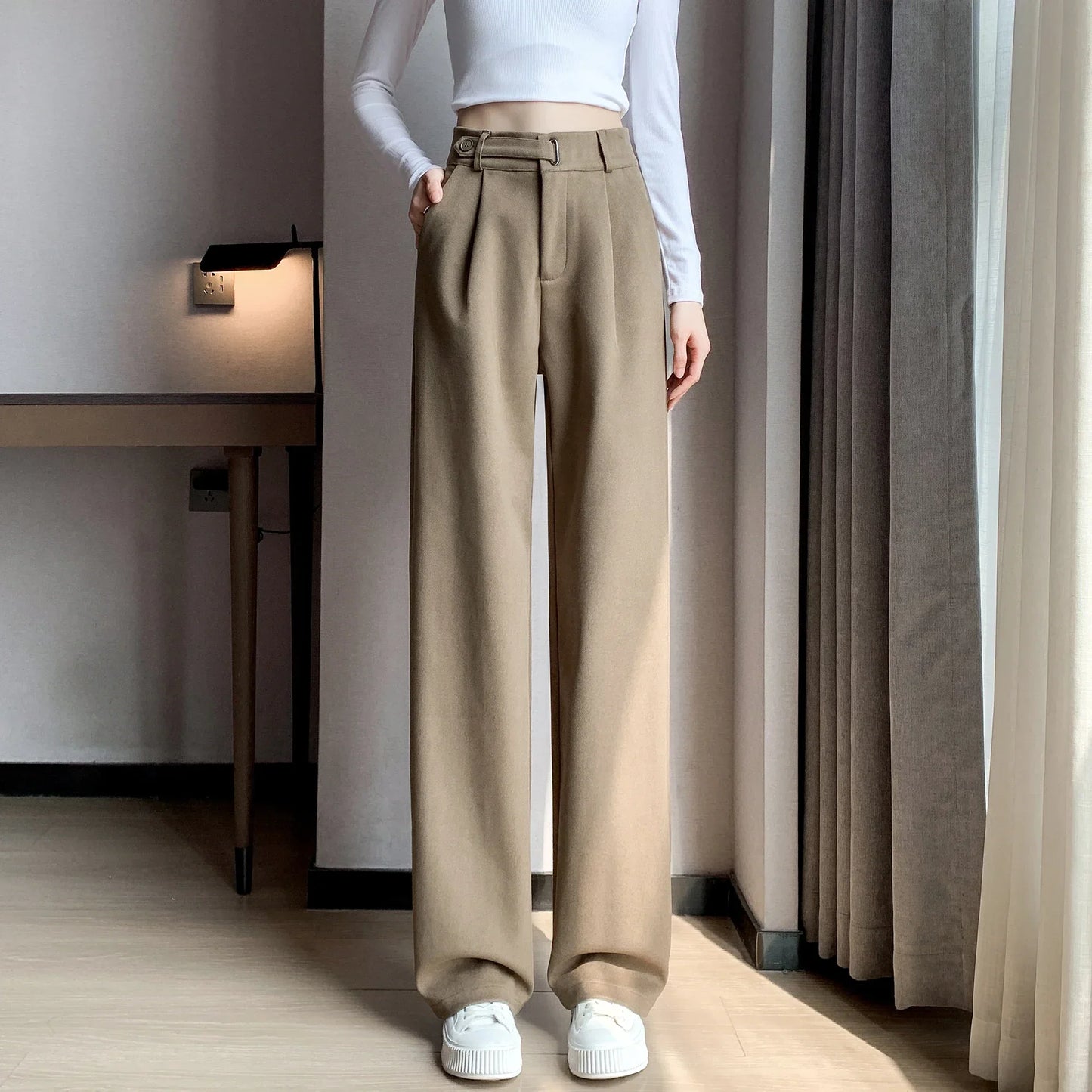 Sophie | Wollen Pantalon | Tijdloze Luxe | Geweven Wolmix