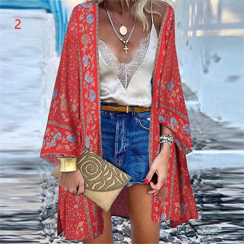 Bohemian Floral Blouse Casual Loose Beach