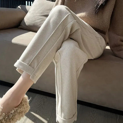 Sophie | Wolmix Pantalon | Klassieke Stijl | Geweven Design
