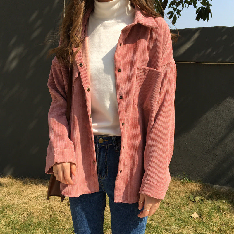 Shirt met Lange Mouwen - Borstzakken & Relaxte Pasvorm