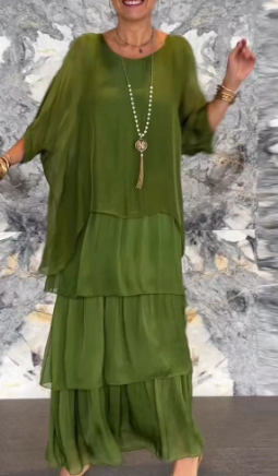 Sithi - Elegante V-hals maxi jurk
