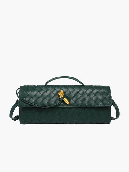 Arviel | Luxe Geweven Handtas met Gouden Sluiting