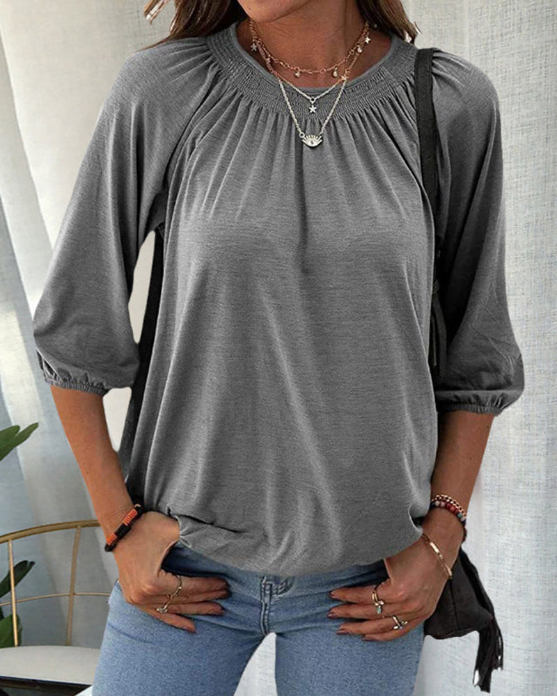 Yadira Blouse | Blouse met ronde hals voor dames
