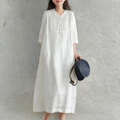 Tweelingen - Losse casual jurk met een vintage uitstraling