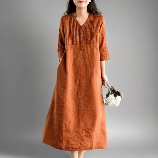 Tweelingen - Losse casual jurk met een vintage uitstraling