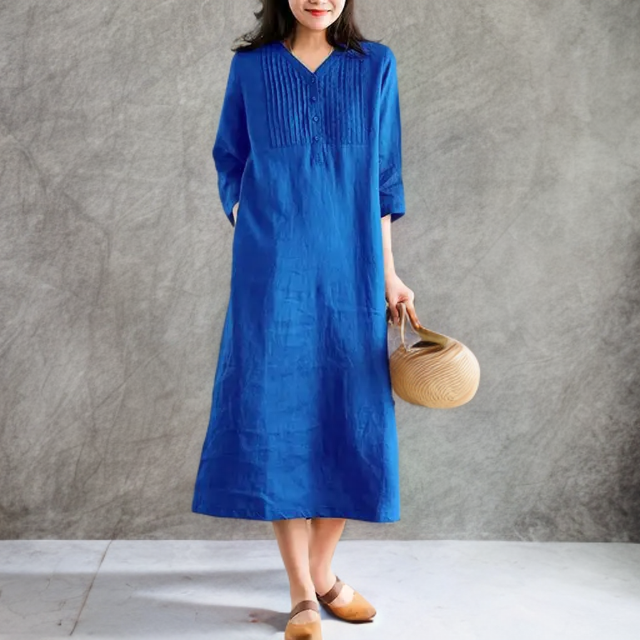 Tweelingen - Losse casual jurk met een vintage uitstraling