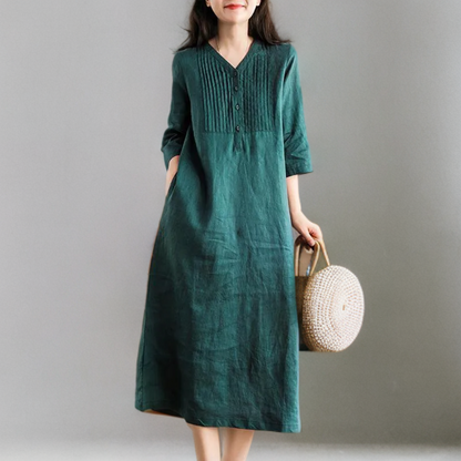 Tweelingen - Losse casual jurk met een vintage uitstraling