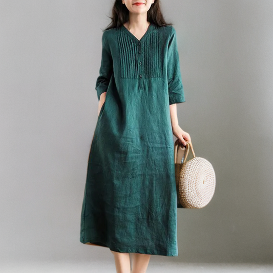 Tweelingen - Losse casual jurk met een vintage uitstraling