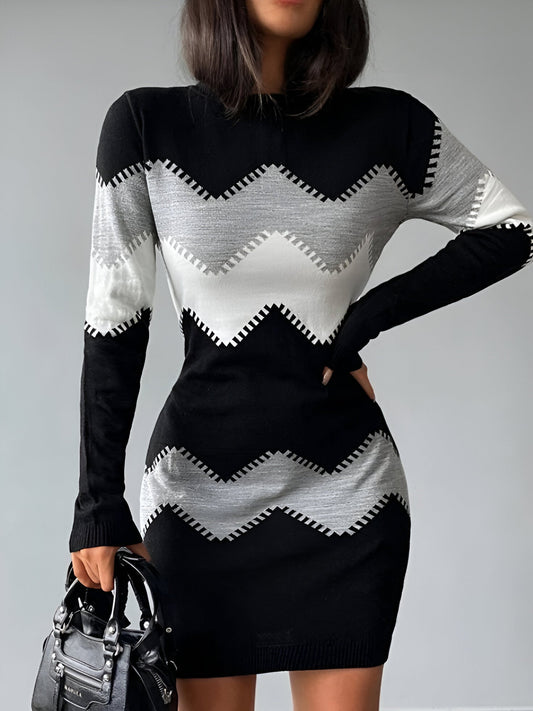 Sigrun | Elegante gebreide bodycon mini jurk