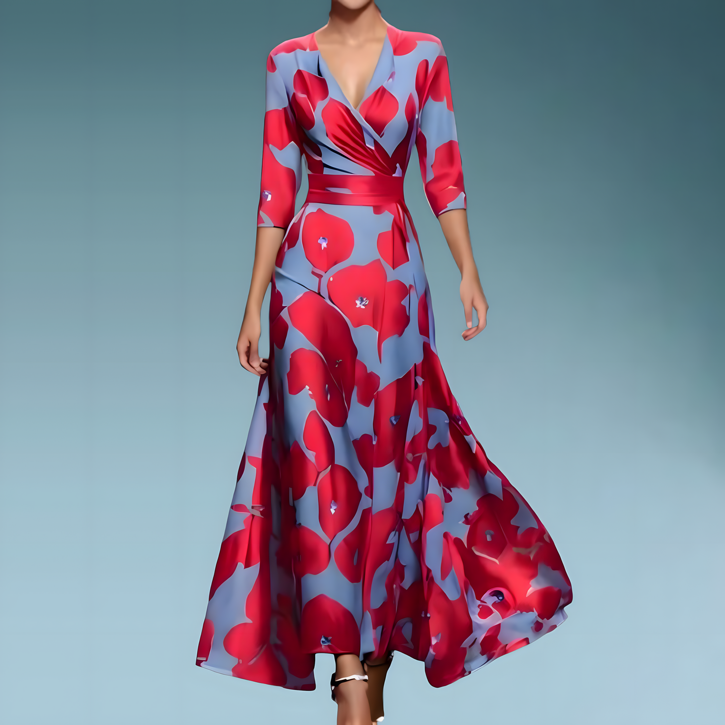 Eloise™ - Elegante Bloemen Portemonnee Jurk