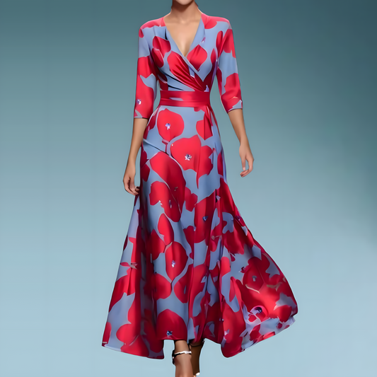 Eloise™ - Elegante Bloemen Portemonnee Jurk