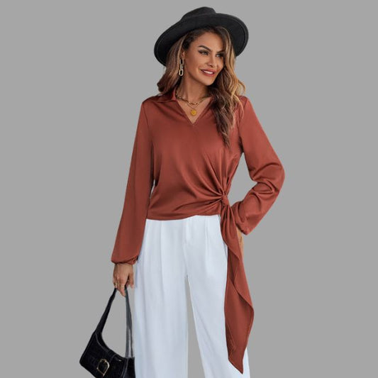 Vivianne Blouse | Strikblouse met losse mouwen
