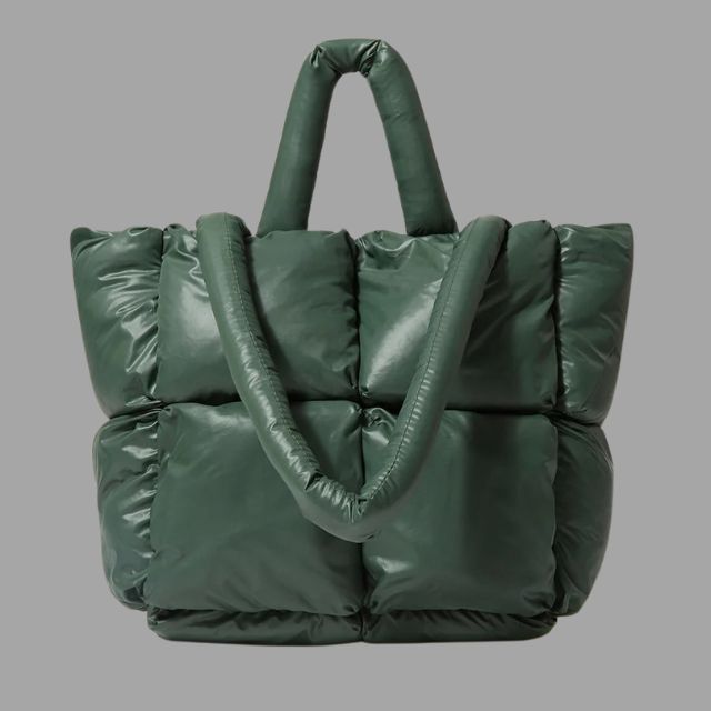 Enna - Metalen gevoerde draagtas met geplooid design