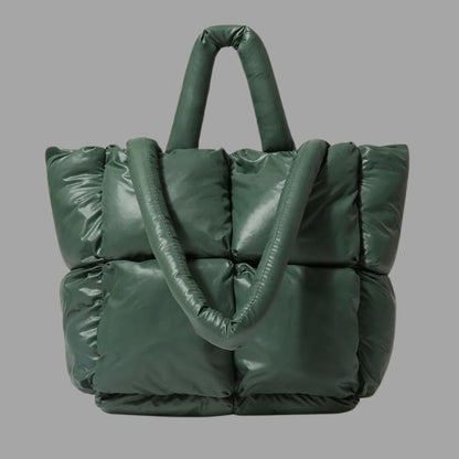 Enna - Metalen gevoerde draagtas met geplooid design