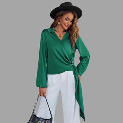 Vivianne Blouse | Strikblouse met losse mouwen