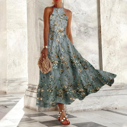 Vera - Mouwloze maxi jurk met halter