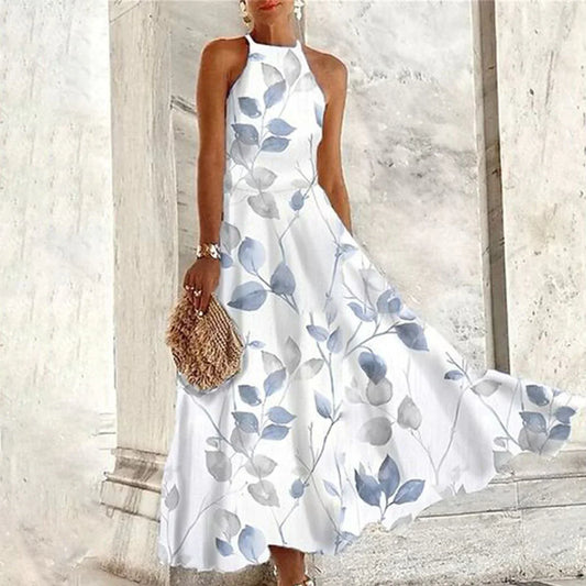 Vera - Mouwloze maxi jurk met halter