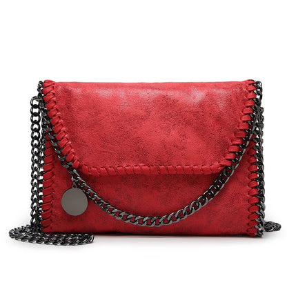 Océane - Suède clutch tas met ketting versieringen