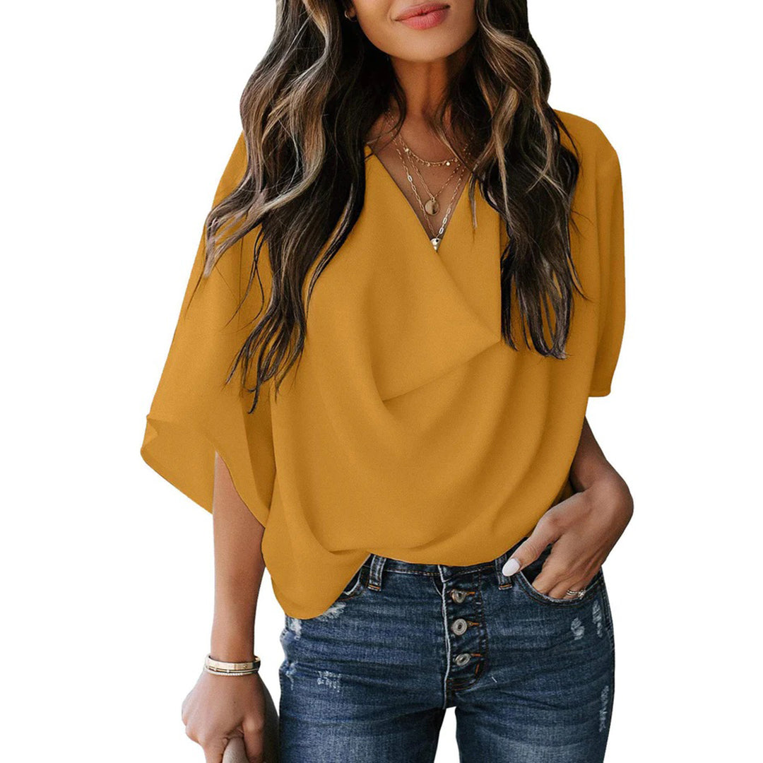 Nellie - Gedrapeerde Blouse voor Dames - Elegant & Veelzijdig