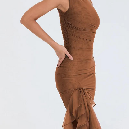 Zelia - midi-jurk met ruches