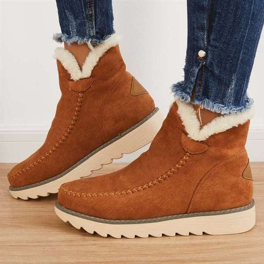 Enkelhoge klassieke sneeuwlaarzen met antislip voor dames