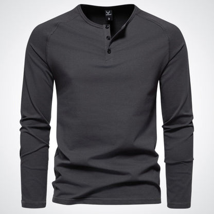 Stephen | Stijlvol Heren Henley Shirt voor Ontspannen Comfort