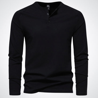 Stephen | Stijlvol Heren Henley Shirt voor Ontspannen Comfort