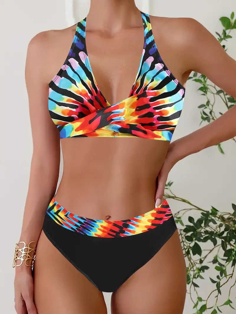 Stijlvolle Halter Kruis Bikini