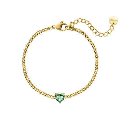 Hartvormig Geboortesteen Armband