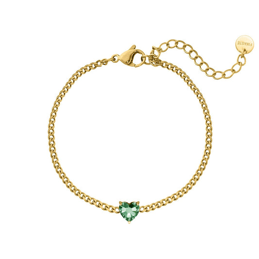 Hartvormig Geboortesteen Armband