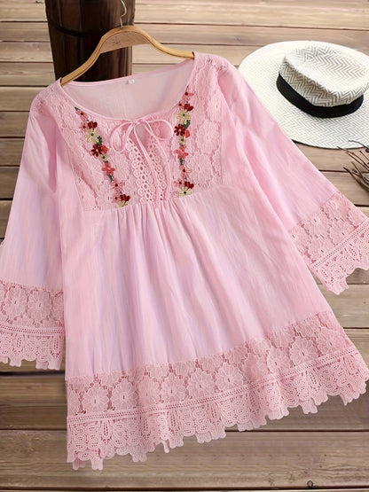 Tavo™ Elegante Blouse in verfijnd kant