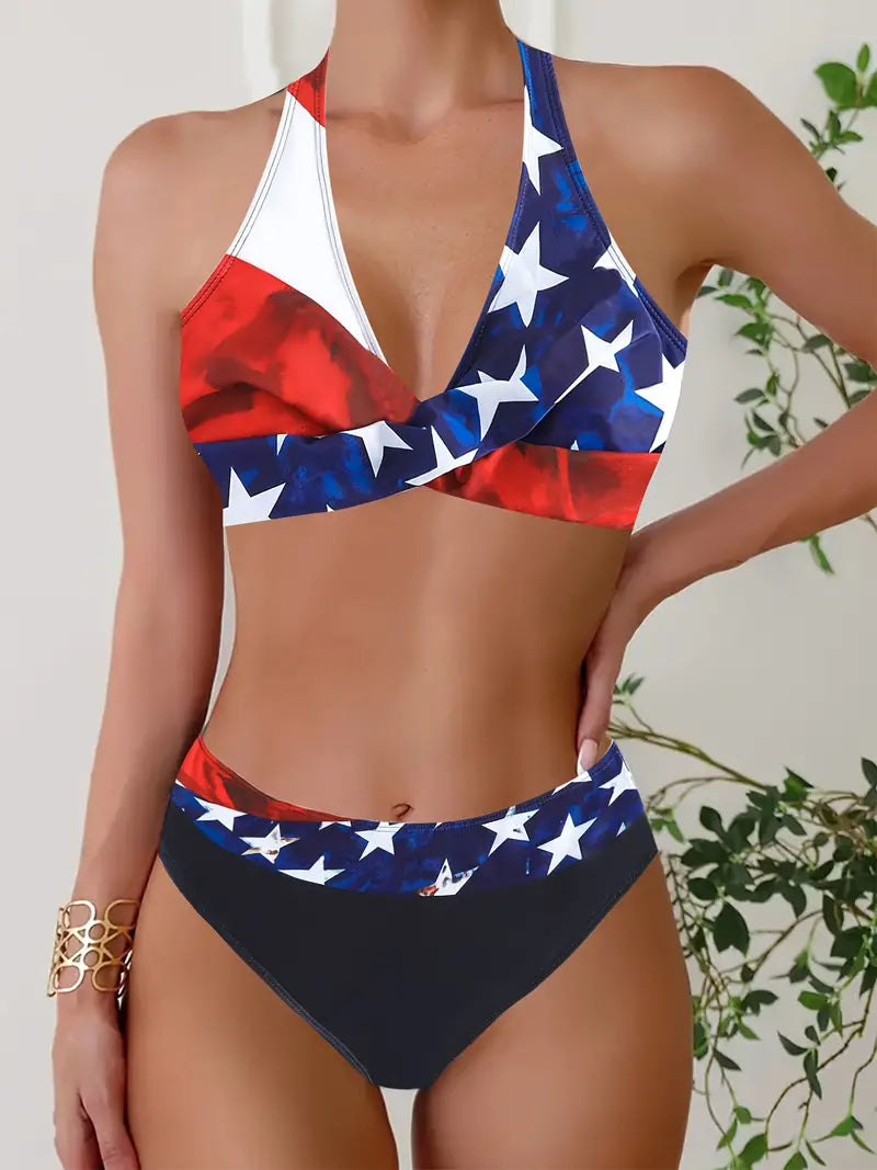 Stijlvolle Halter Kruis Bikini