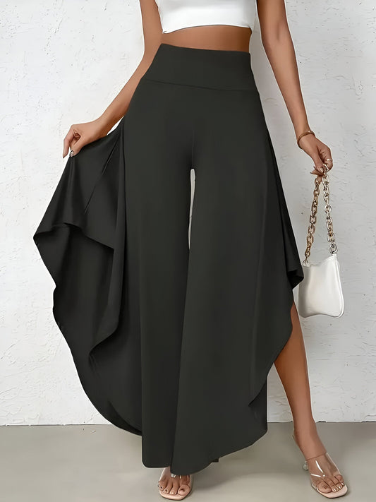 Wijde broek met asymmetrisch shirt