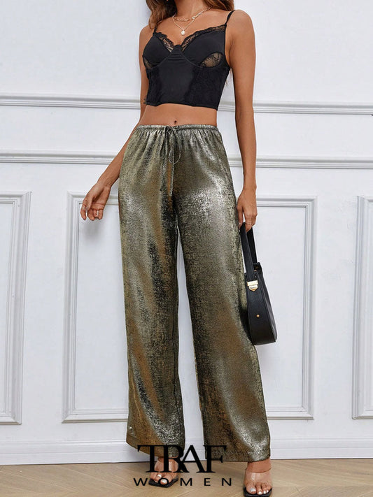 Traf Metallic broek voor dames