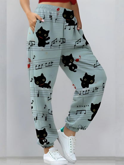 Bedrukte broek chique en elegant