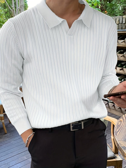 Mauro | Trendy poloshirt met lange mouwen
