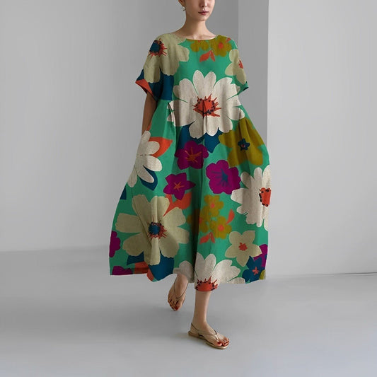 Bohemian jurk met bloemenprint