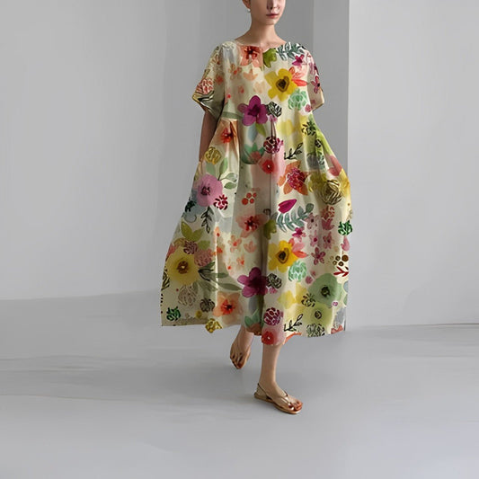 Boho jurk met bloemen
