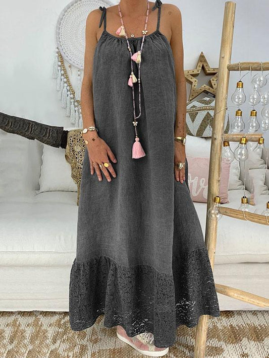 Eenvoudige maxi-jurk met split