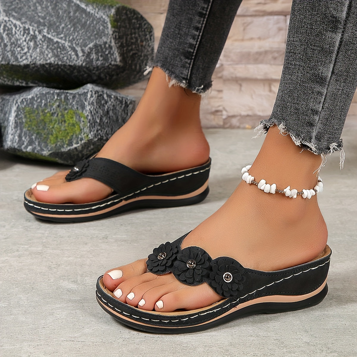 Trudy® | Elegante en comfortabele sandalen met gebloemde bandjes