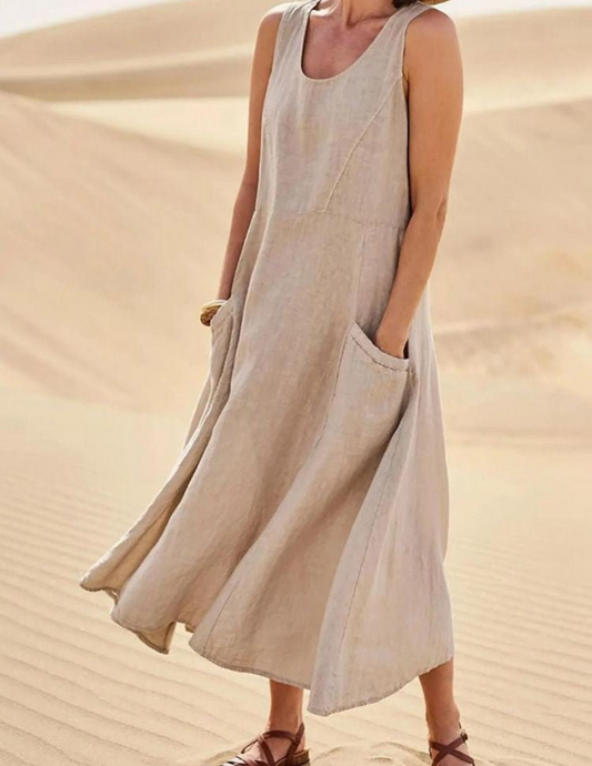 Luchtige zomerjurk voor dames | Midi