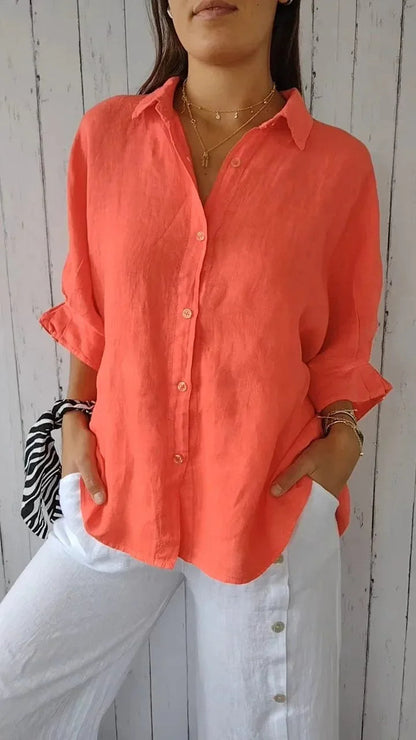 Cheryl | Stijlvolle Linnen Damesblouse