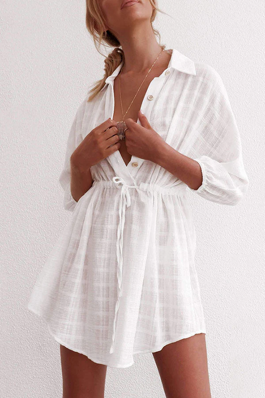 Single Breasted Chapel Train Sexy Hot Holiday Beach Dress (strandjurk met één borst)