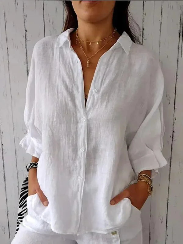 Cheryl | Stijlvolle Linnen Damesblouse