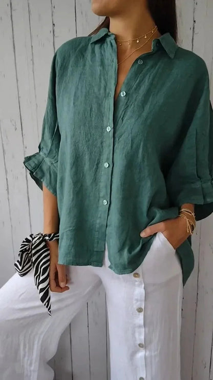 Cheryl | Stijlvolle Linnen Damesblouse