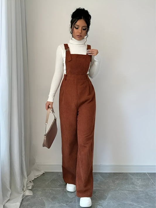 Aurette | Casual corduroy jumpsuit met knoopdetails