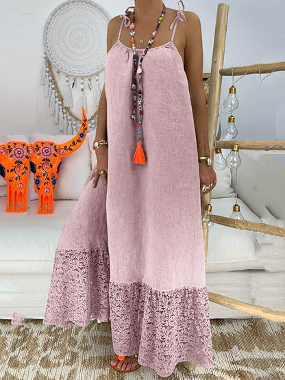 Eenvoudige maxi-jurk met split