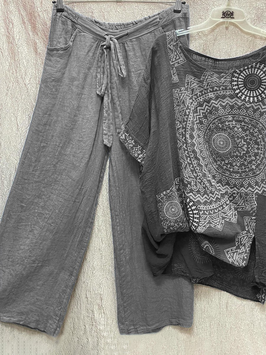 Tweedelige set met gratis Boheemse print