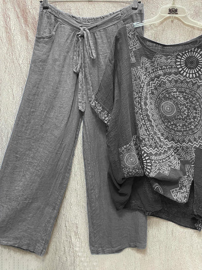 Tweedelige set met gratis Boheemse print