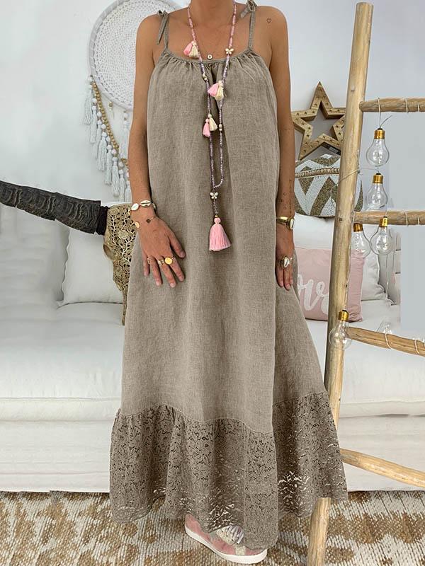 Eenvoudige maxi-jurk met split
